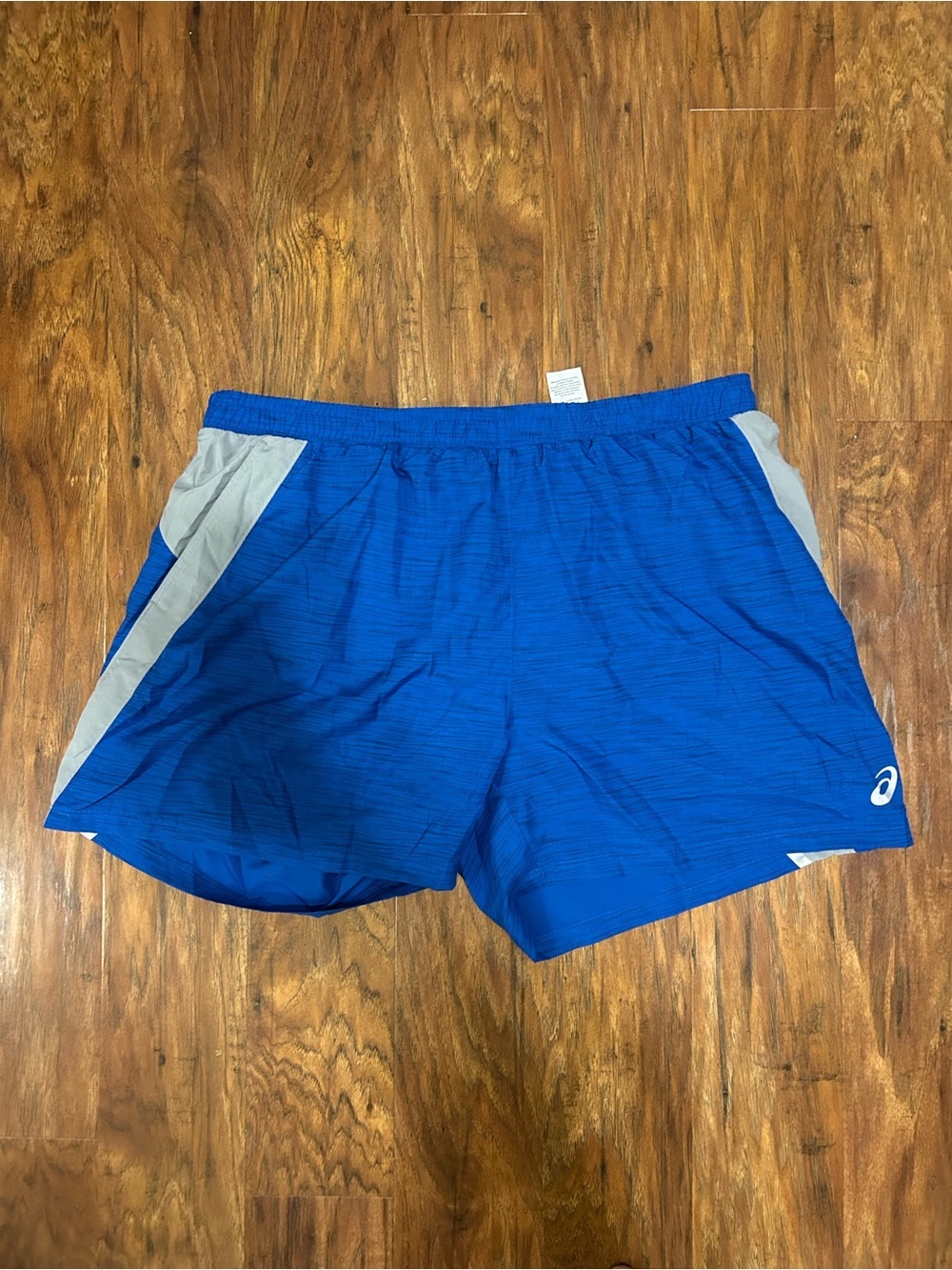 Asics Men’s Royal Blue Athletic Shorts with Gray Accents
